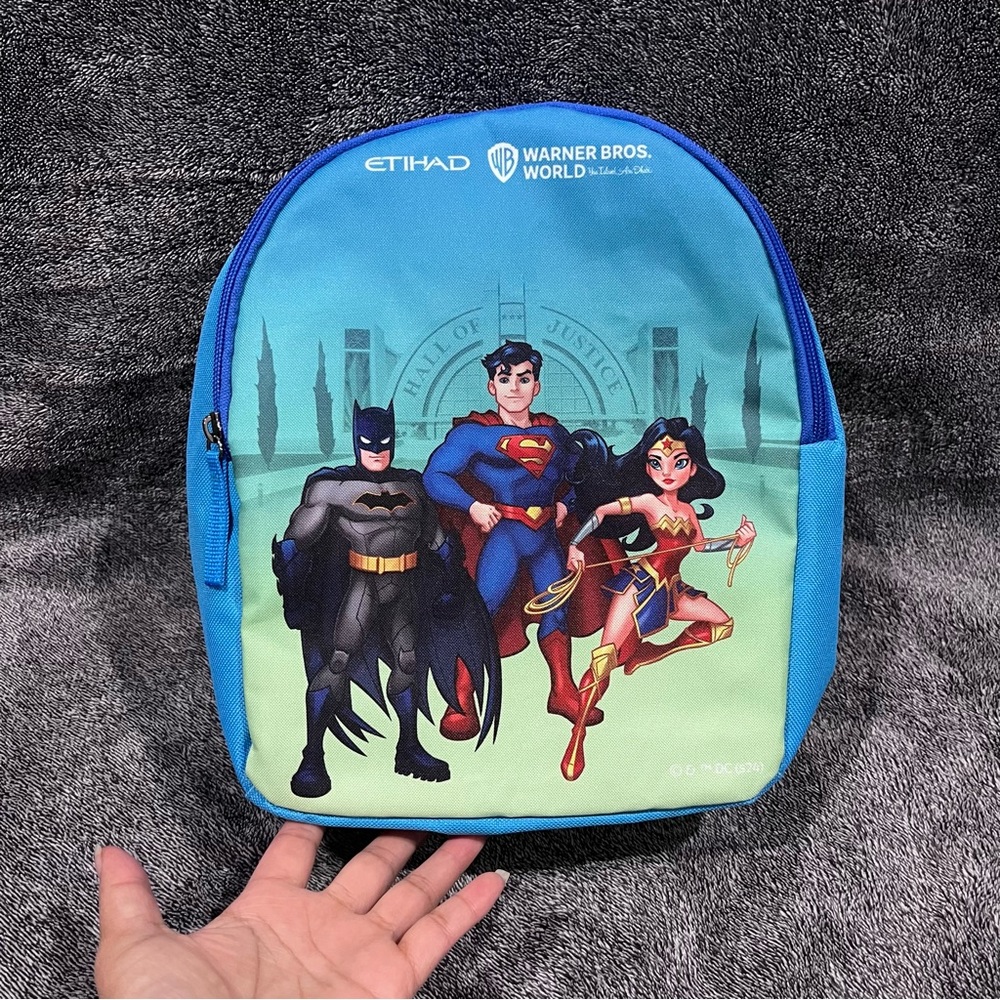 Warner Bros. Mini backpack featuring DC superheroes for young kids New